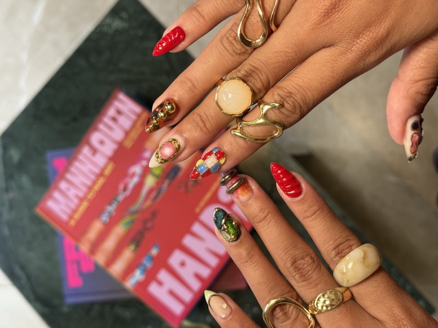 Colourful nail art